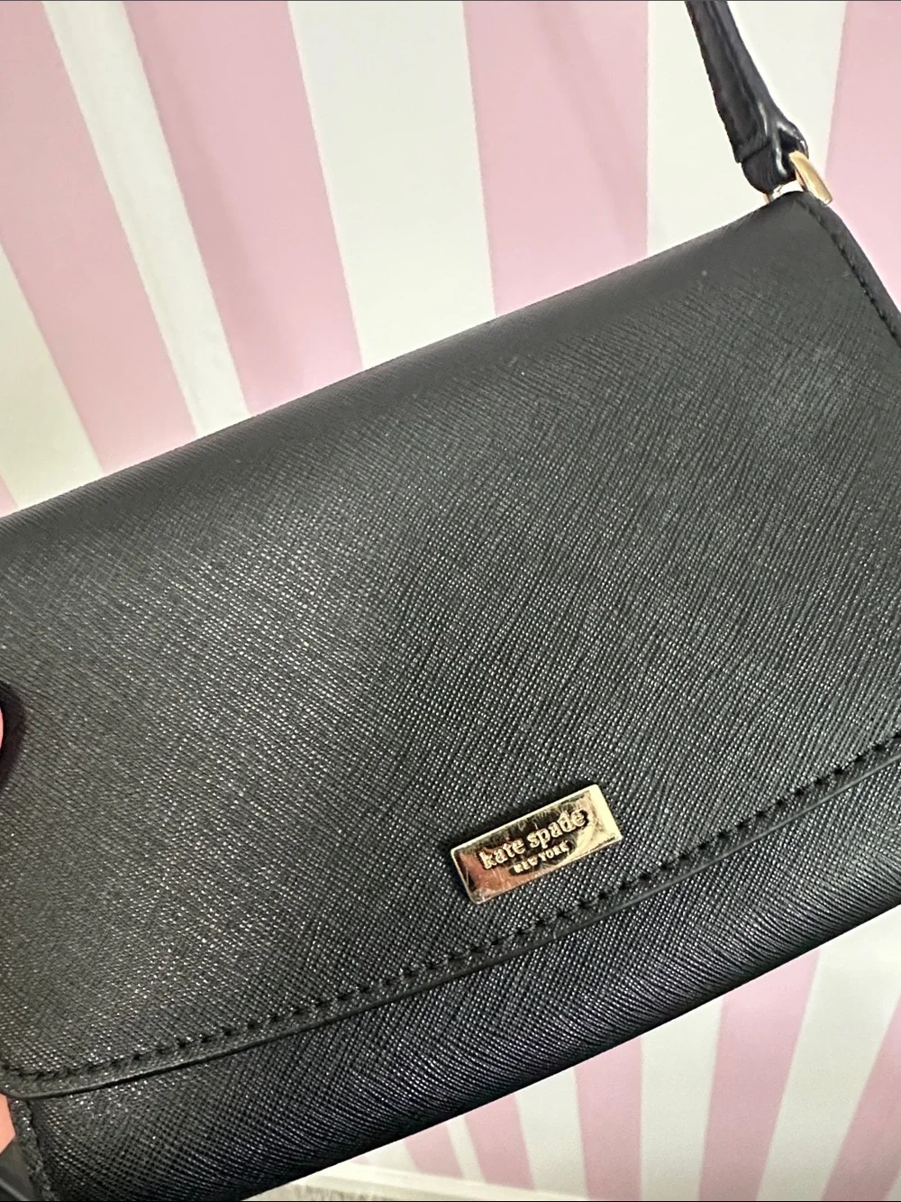 kate spade Black Leather Crossbody Bag